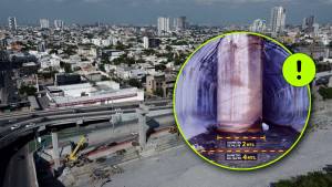 Construyen Metro... ¡en drenaje pluvial! Minuto Cero