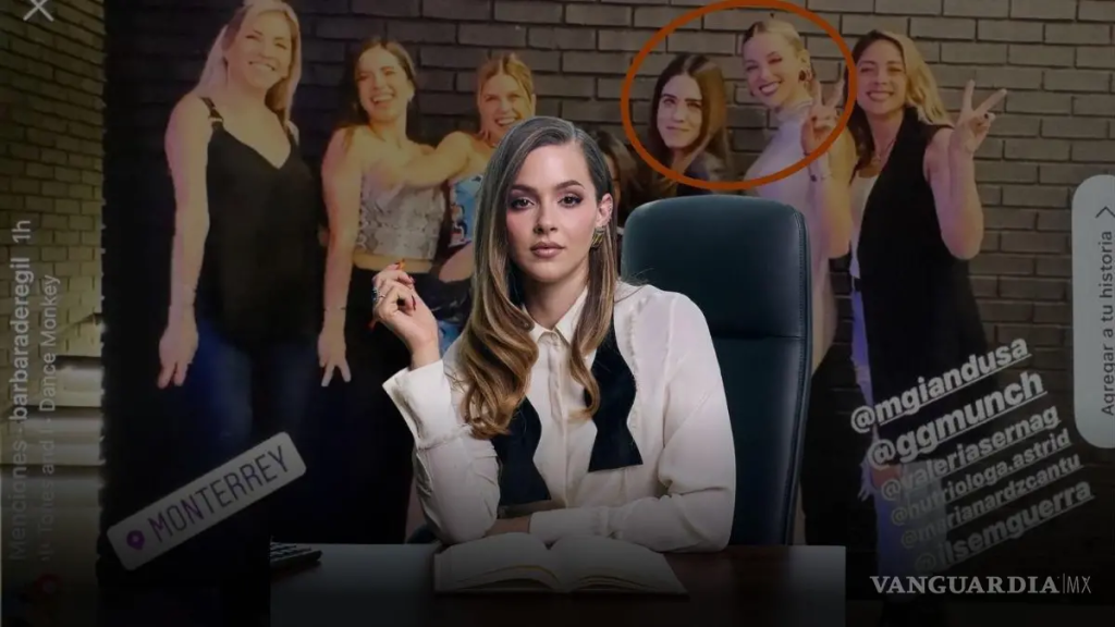 Mariana Rodríguez en una foto grupal con Bárbara de Regil y Astrid "N". 