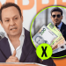movimiento-ciudadano-le-reclama-resultados-a-samuel-garcia - Minuto Cero Politician speaks at a podium; an inset shows a man with euro banknotes and a neon green X, suggesting bribery or corruption.