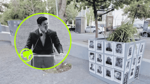 Tapan la plaza de los desaparecidos