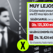 Infographic panel in Spanish with bold headlines and two red-highlighted numbers: 'Dls. 135,300 millones' and 'Dls. 16,424 millones', bordered in neon green and over a blurred man in a suit on the left.