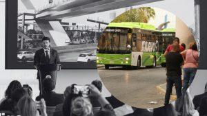 Fotografía de Samuel García y el transporte público de Nuevo León