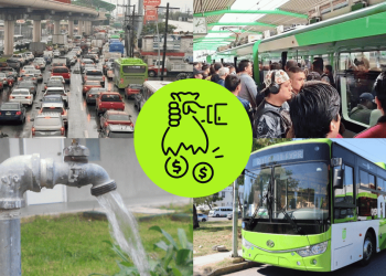 subió el agua, el metro, y el transporte