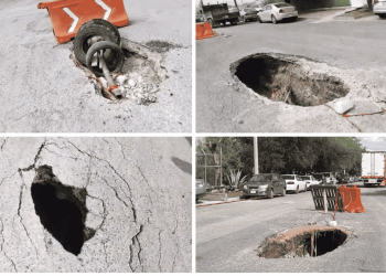 Socavones en avenida Siderúrgica - Minuto Cero